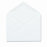 Invitation Envelope, Gummed, Contemporary, #5 1/2, White, 100/box