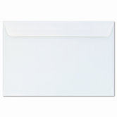 Open Side Booklet Envelope w/ Contemporary-Style Flap, 9 x 6, White, 500/box