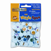 Wiggle Eyes Assortment, Assorted Colors, 100 Pieces per Pack