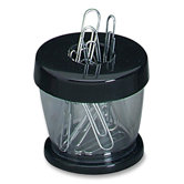 Clip Dispenser, Magnetic, Clear/Black