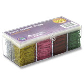 Clip N' Code Clips, Vinyl Coated, 800 per Pack, Assorted