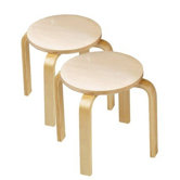 Wooden Sitting Kid's Stool (Set of 2)