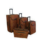 Paisley Gold 4 Piece Luggage Set