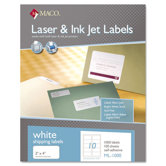 White All-Purpose Labels, 2 x 4, 1000/Box