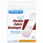 Fabric Adhesive Bandages,1 x 3, 50 per Box
