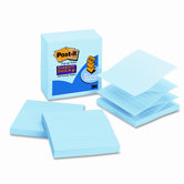 Super Sticky Pop-Up Refills, 4 x 4, Aquamarine, Five 90-Sheet Pads/pack