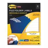 Super Sticky Removable File Folder Label, 1500 Pack