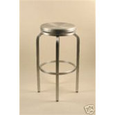 Paula Brushed Aluminum Swivel Bar Stool