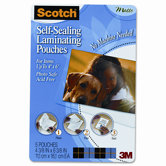 Self-Sealing Laminating Pouches, 9.5 Mil, 4 X 6, Photo Size, 5/Pack