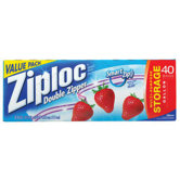 Double Zipper Storage Bags in Clear