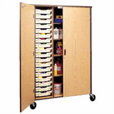 72" H Storage Cabinet with Shelving and Optional Trays