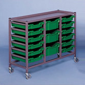 Triple Column Mobile Storage Cart