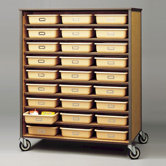 72" H Double Sided Storage Cart with Optional Trays