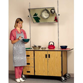 Mobile Cooking Demonstration Table with Overhead Mirror and Optional Range