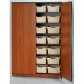 Illusions 84" H Tray Cabinet with Seven Adjustable Shelves