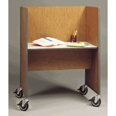 Library Mobile Wood and Steel Study Carrel