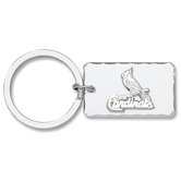 MLB Silvertone Key Chain with Sterling Silver Logo