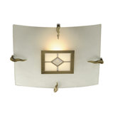 Tiffany Diamond Flush Mount in Antique Brass