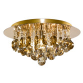 Hanna Four Light Flush Mount in Gold