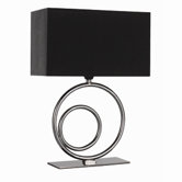 Pair of Circles Table Lamps in Black / Chrome