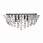 Hanna Eight Light Semi Flush Mount in Chrome