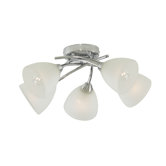 5 Light Straw Flush Ceiling Light