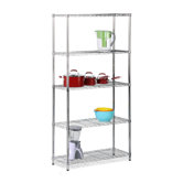 Five Tier Urban Storage Shelves in Chrome