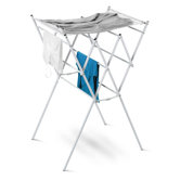 Expandable Drying Rack with Mesh Shelf in Silver