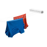 Six Line Extendable Clothesline in White and Grey
