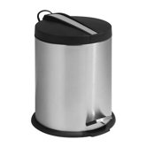 5 Liter Round Step Trash Can with Stainless steel insert