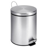 5 Liter Round Stainless Steel Step Trash Can