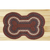 Burgundy/Gray Dogbone Novelty Rug