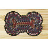Burgundy/Blue Dogbone Novelty Rug