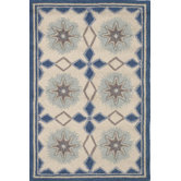 Hooked Navy Star Rug