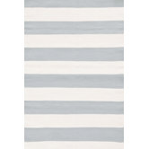 Catamaran Light Blue/Ivory Striped Rug