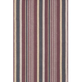 Woven Cotton Plum Stripe Rug