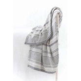 Gradation Ticking Cotton Throw