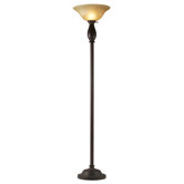 Torchiere Lamp in Dark Brown