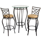 Three Piece Pub Table Set in Galaxy Bronze