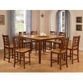 Hazelwood Home 9 Piece Counter Height Dining Set