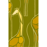 California Cutpaper Giraffes Wallpaper