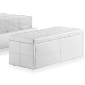 Amalfi Ottoman in White