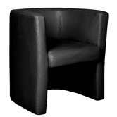 Reception Leather Faced Tub Chair