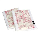 Pink Toile Burp Cloth Set