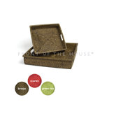 Rattan Square Serving Tray