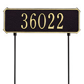 Two-sided Rectangle Standard Lawn Address Plaque