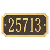 Cut Corner Standard Wall Address Plaque