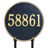 15" Round Lawn Address Plaque
