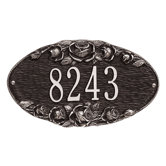 Rose Standard Wall Address Plaque