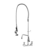 Big Flo Three Handle Wall Mount Pre-Rinse Bar Faucet